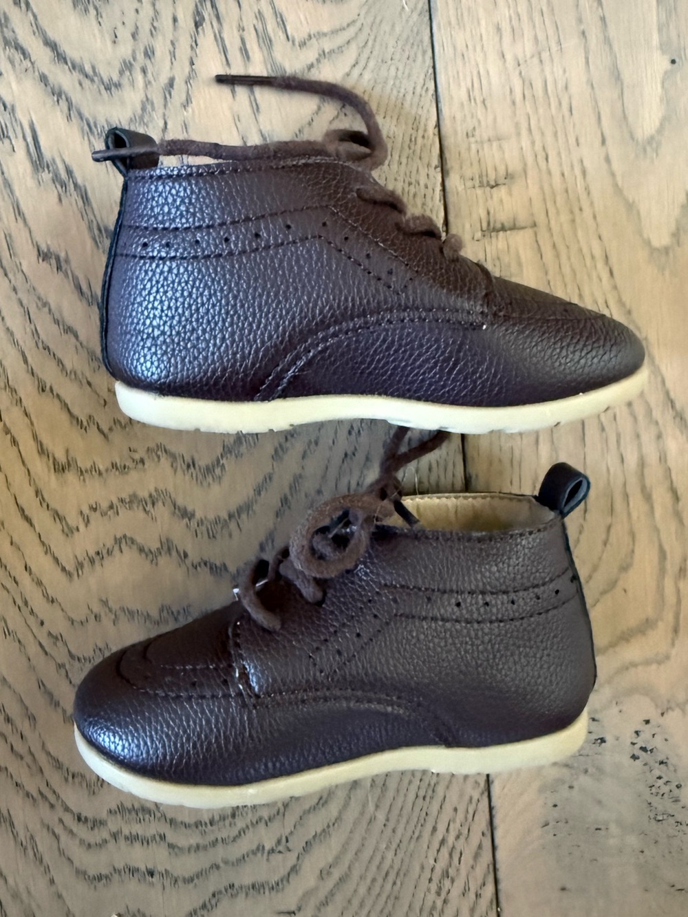 Meckior Brown Toddler Oxford Brogue Dress Shoes 12–18M